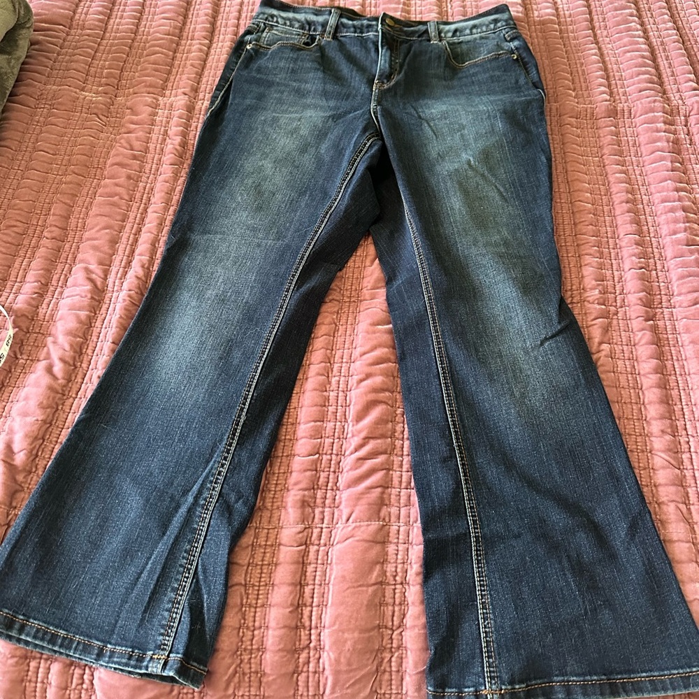 Lane Bryant size 14S high rise bootcut jeans tighter tummy technology